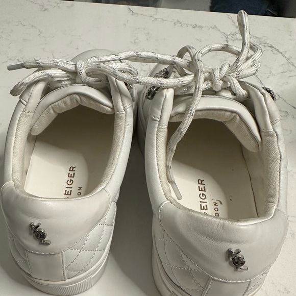 Kurt Geiger London White Leather Sneakers Liviah Quilt size 36 or 6 - Picture 3 of 8